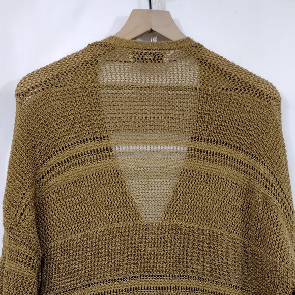 MNG Loose Knit Long Line Cardigan Women's 3XL Tan Boho Retro 90s Y2K Casual - Picture 6 of 7